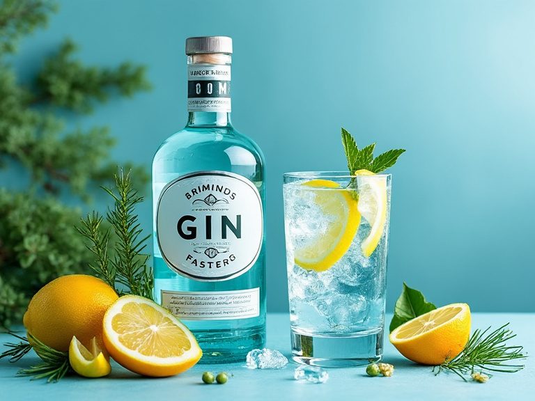 Elegante Gin-Geschenksets mit Gläsern und Botanicals